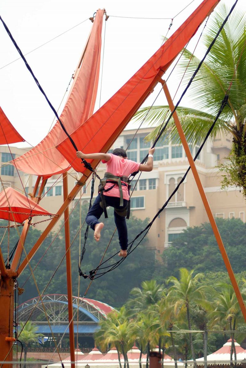 Reach for the sky on a bungee trampoline at our Extreme Park Sunway Lagoon