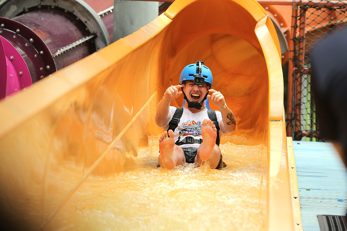 You’ll smile with relieve when you reach the end of the tunnel! Monsoon 360 Sunway Lagoon