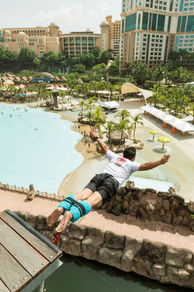 Bungee Jump With a Spectacular View at Sunway Lagoon! Take that leap of faith and check off your bucket list!