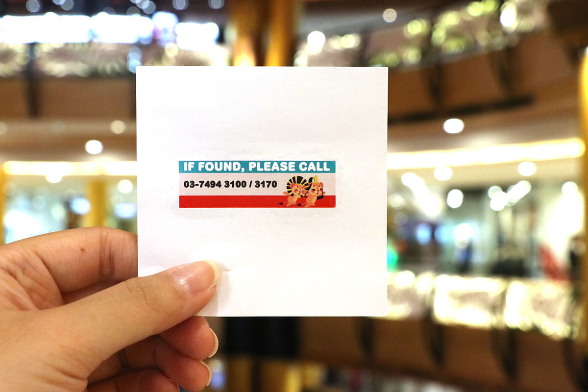 Sunway Pyramid - Temporary tattoos can be customised with parents’ contact numbers and are easily applied with a damp cloth or sponge