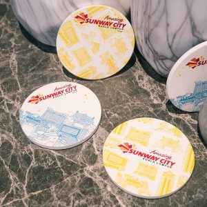 Take your drinks on a coast-to-coast adventure with these trendy ceramic coasters!