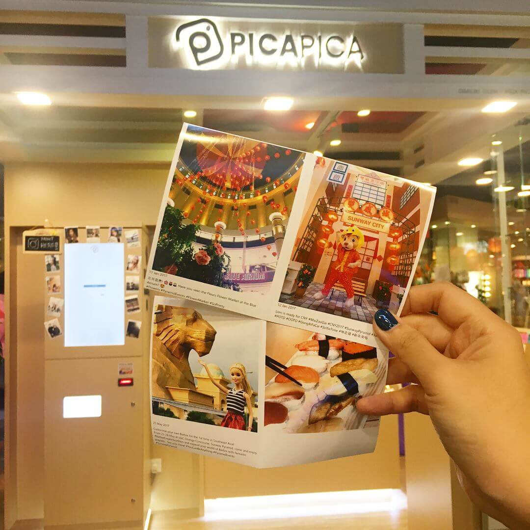 Print your favourite photographs at Pica Pica Sunway Pyramid kiosk.