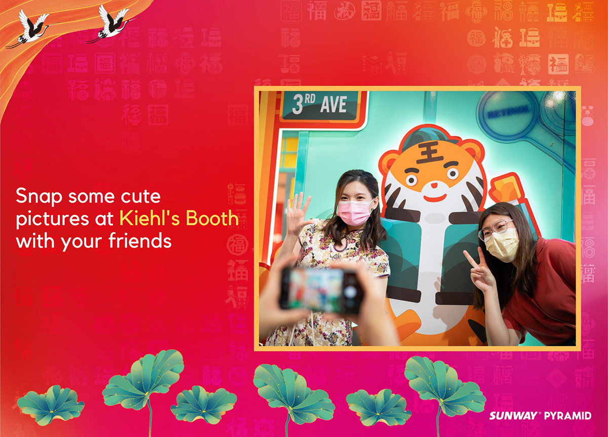 A Wonder-Fu Chinese New Year 2022 at Sunway City Kuala Lumpur! snap some cute pictures at Kiehl's booth with your friends