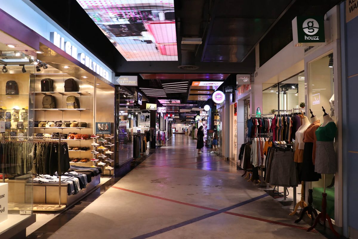 The wide array of hip clothing stores in Asian Avenue.