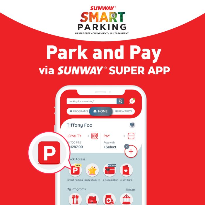 Park and Pay via Sunway Super App