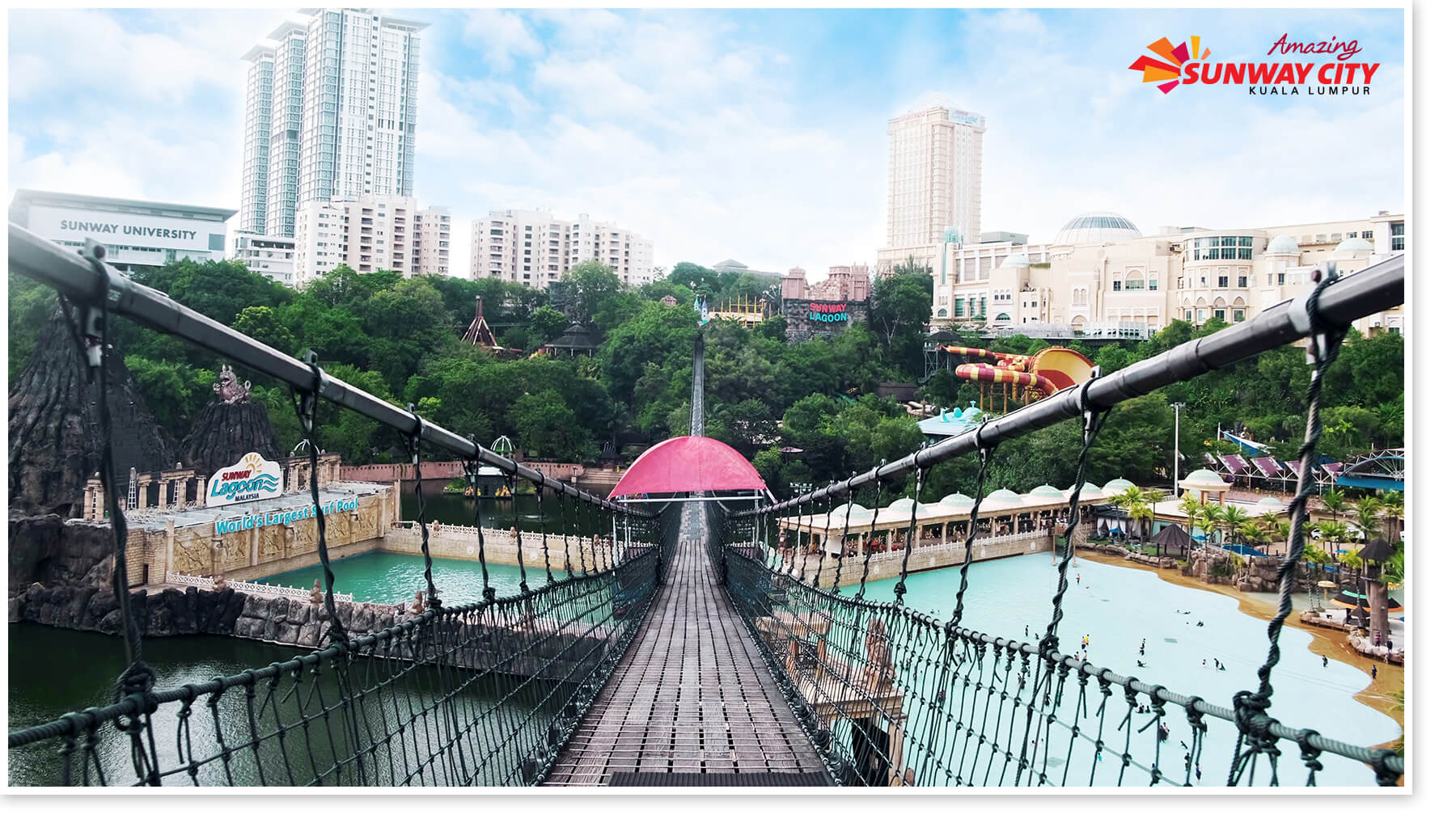 Get a stunning panoramic view of Sunway Lagoon all the way up here!