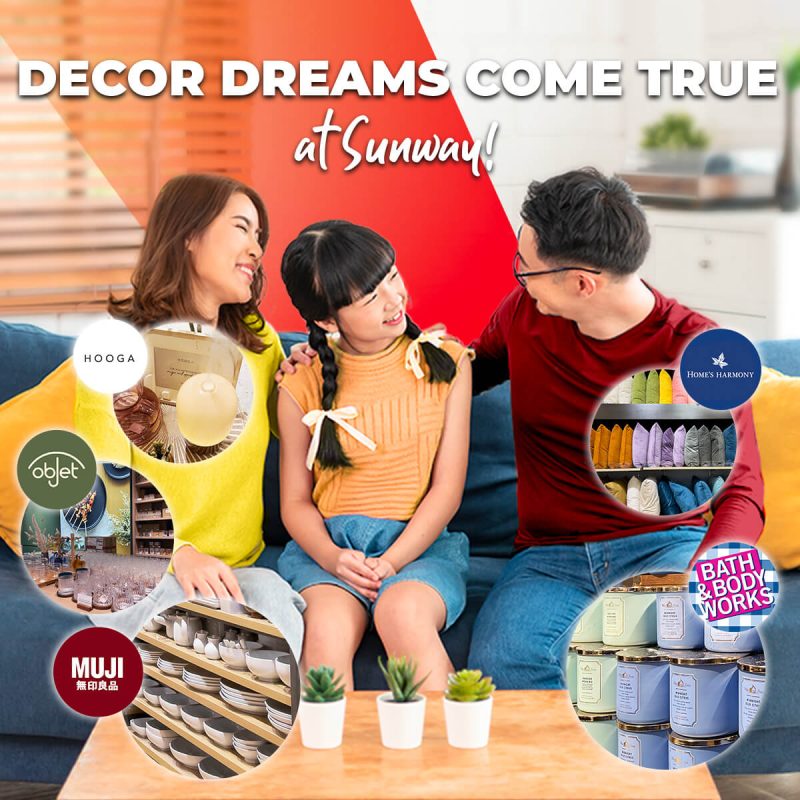 Seeking an interior upgrade to elevate your living space? Make Sunway City Kuala Lumpur your one-stop destination to shop for a variety of home items!