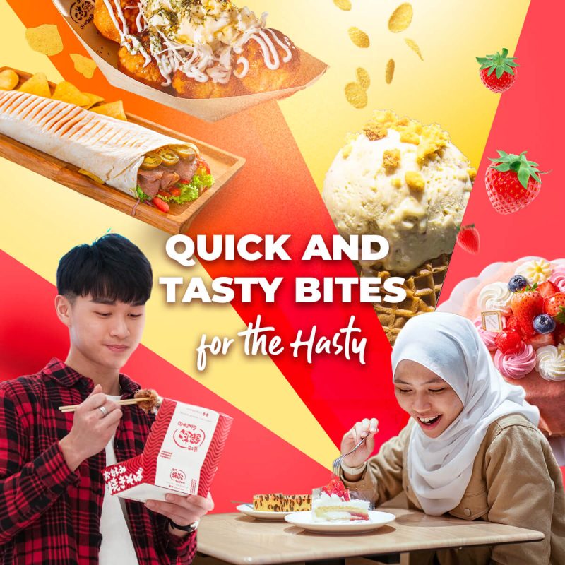 Have a busy schedule ahead but you still gotta squeeze in a quick bite to fuel your day? Here are six on-the-go snack spots to maximise your productivity at Sunway City Kuala Lumpur!