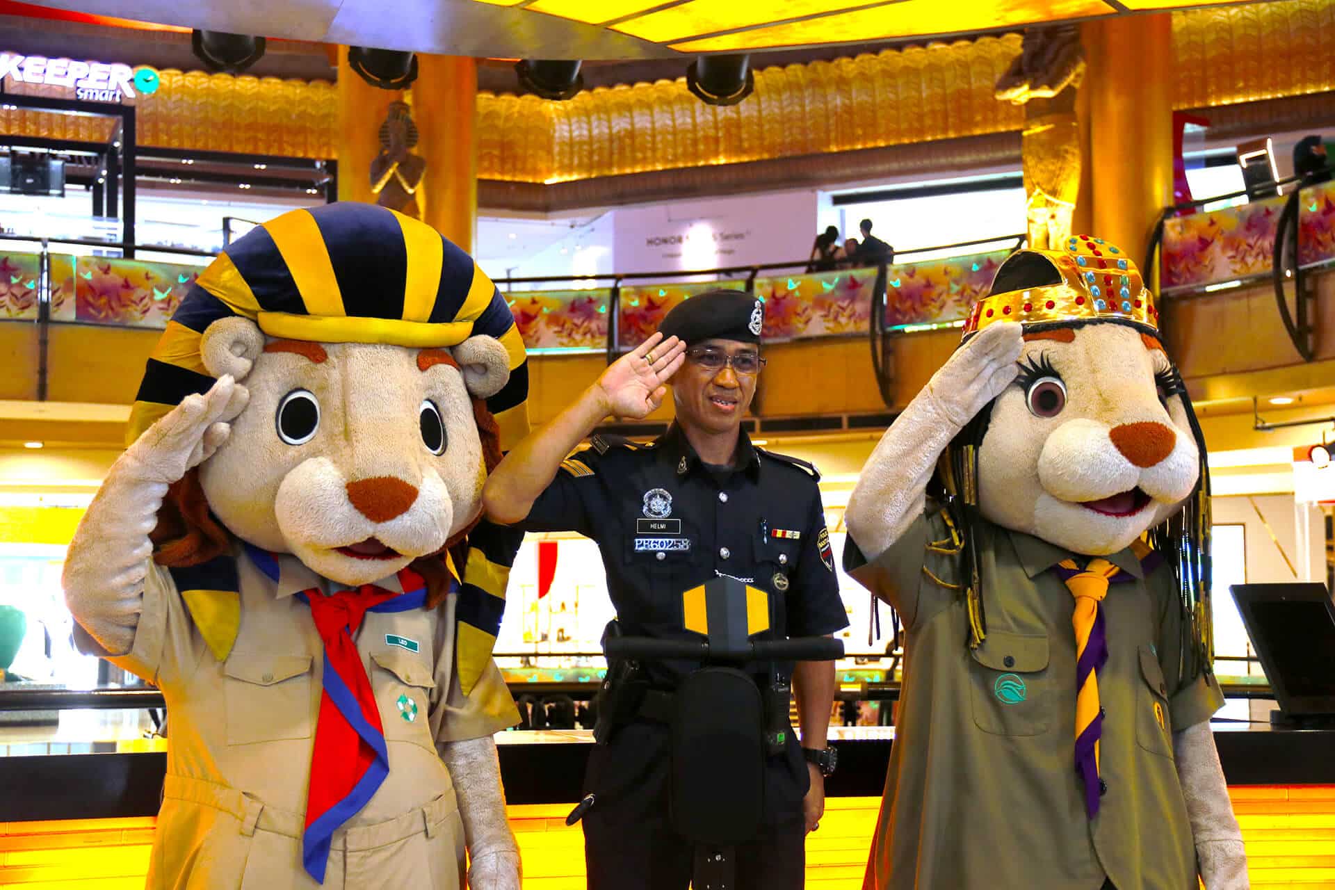 we have Leo and Leona! Meet these majestic mascots of Sunway Pyramid, who serve as the ultimate protective duo for families.